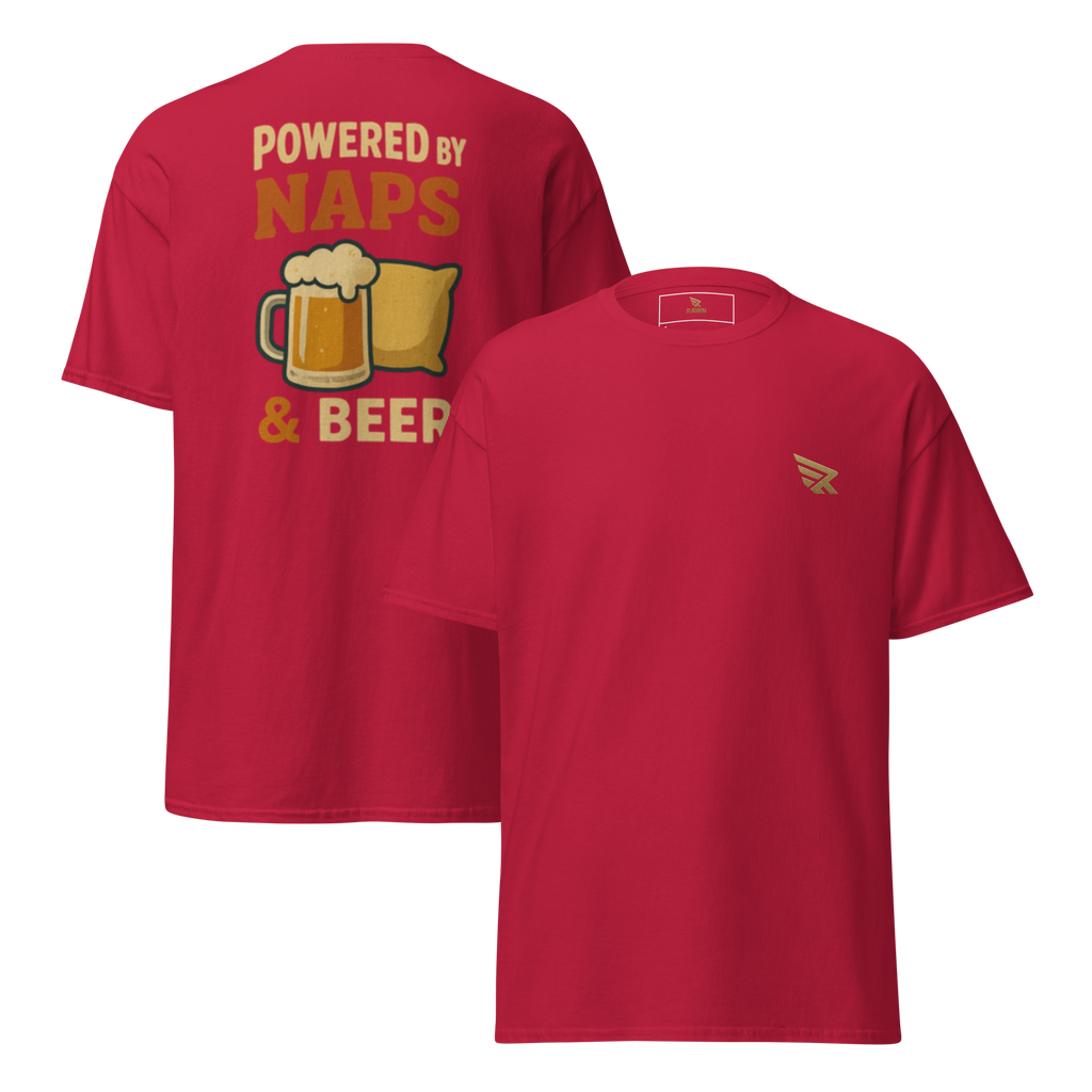 Powered by naps & beer - T-shirt