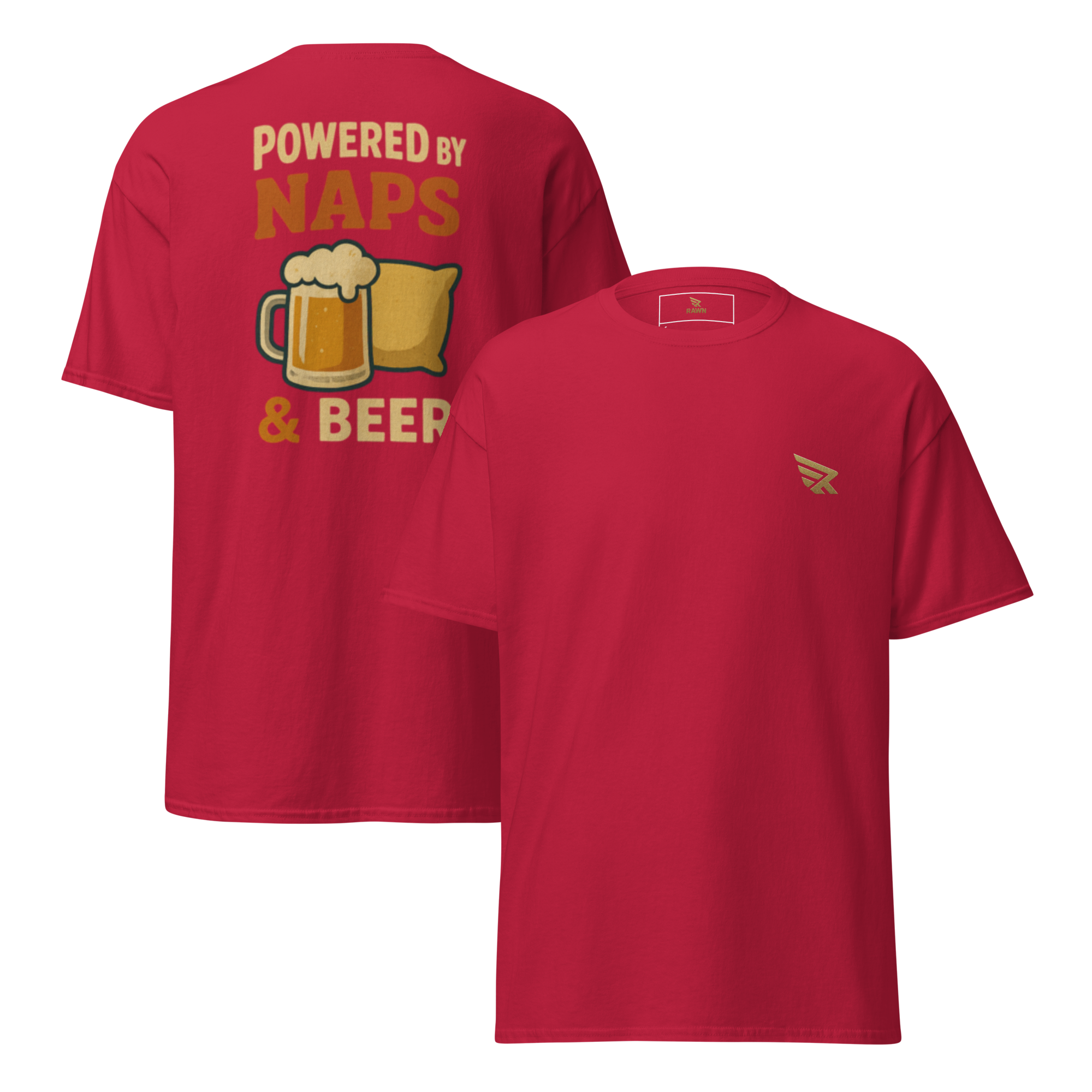 Powered by naps & beer - T-shirt