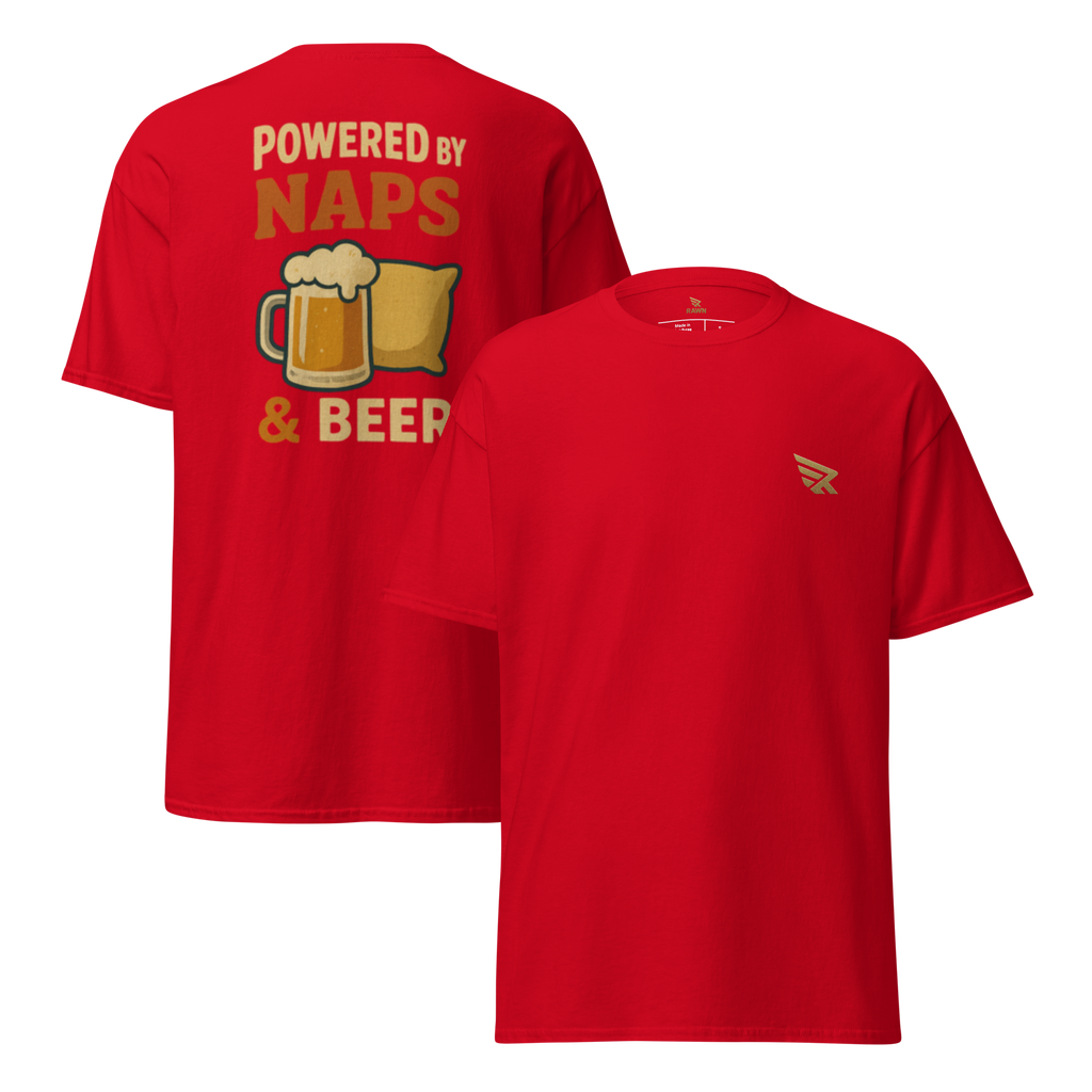 Powered by naps & beer - T-shirt