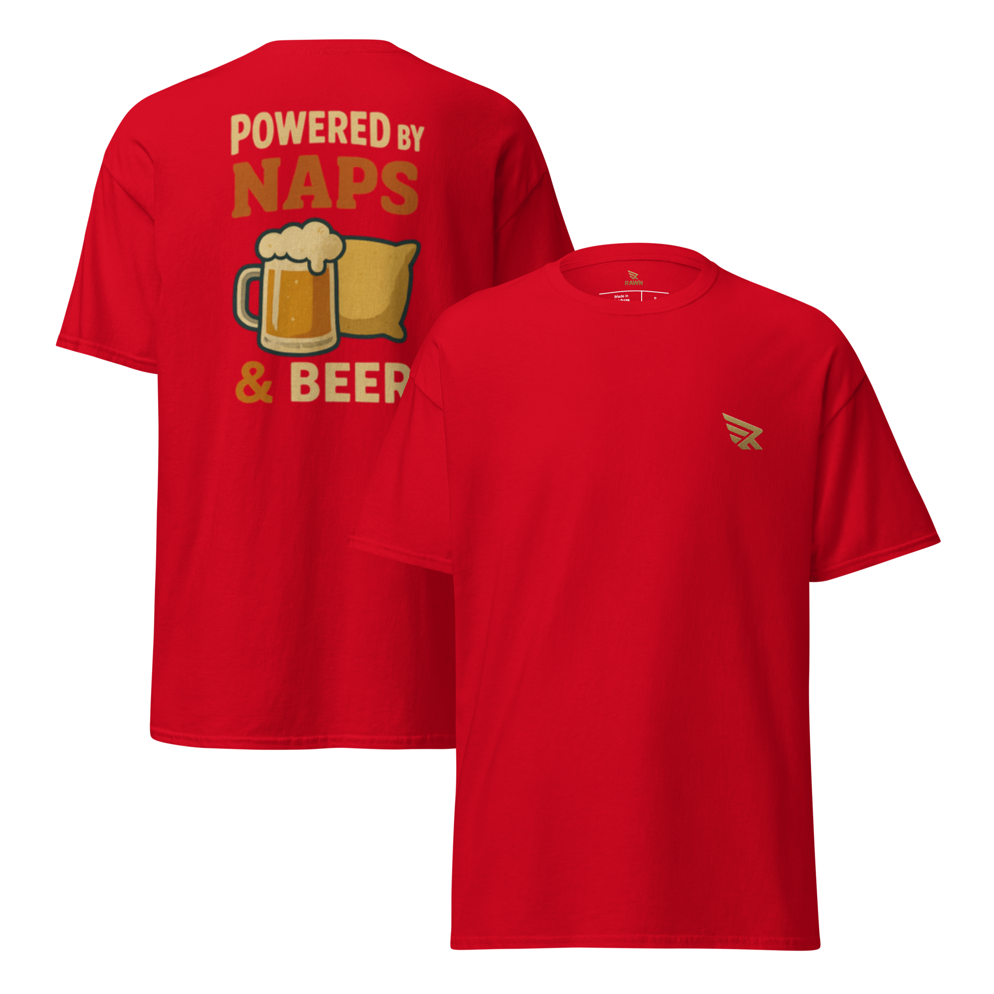 Powered by naps & beer - T-shirt