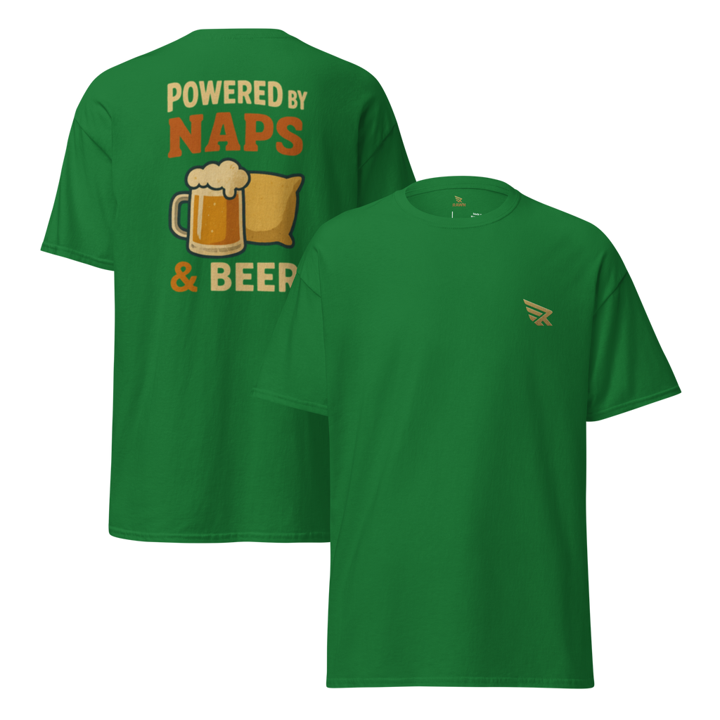 Powered by naps & beer - T-shirt