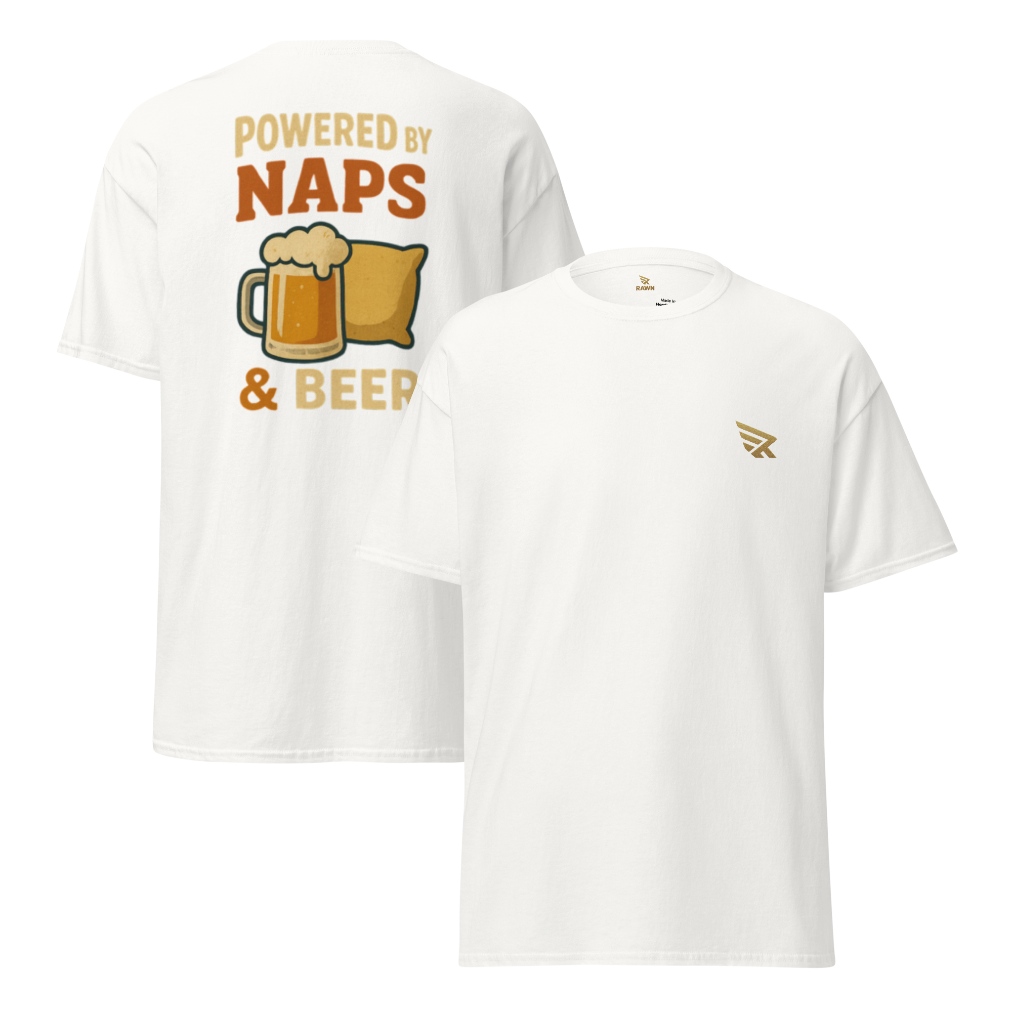 Powered by naps & beer - T-shirt